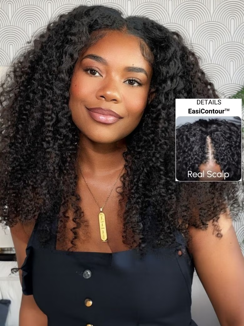 BOGO | Nadula Glueless V Part Kinky Curly Coily Wig Beginner Friendly Put On and Go