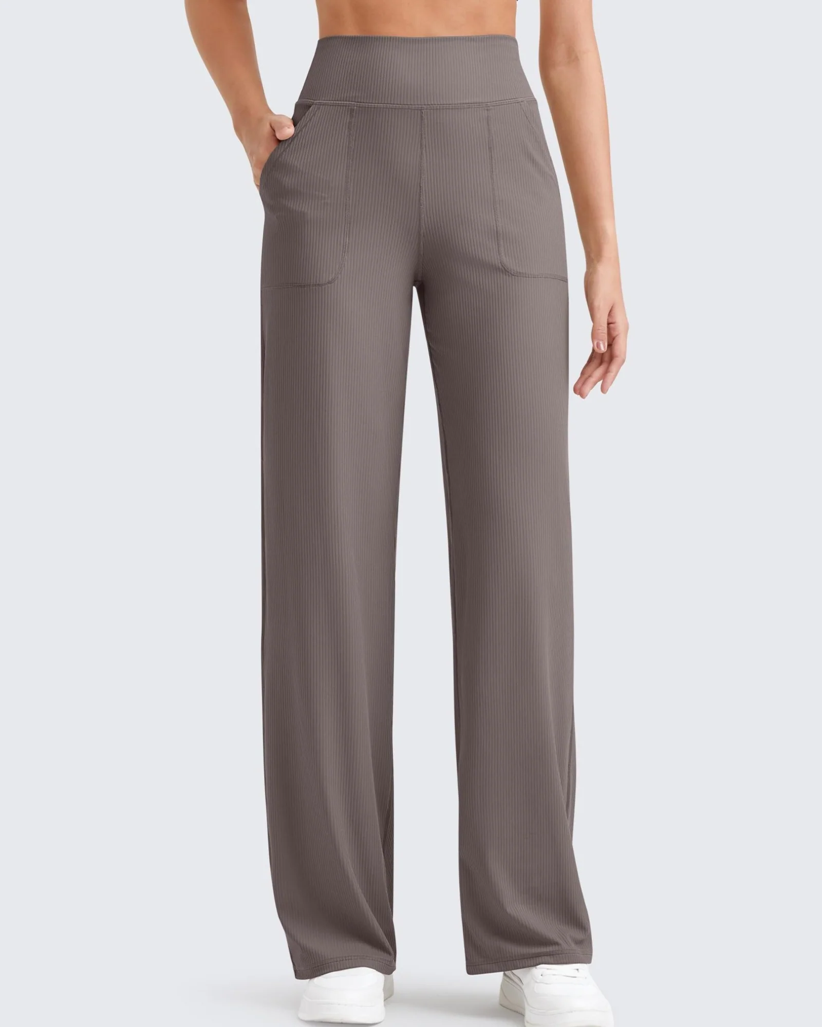 Ribbed High-Rise Seamless Work Pants